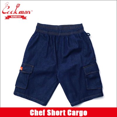 画像1: 【送料無料】COOKMAN クックマン Chef カーゴショーツ DENIM