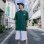 画像9: over print オーバープリント back pennant Tシャツ D.GREEN