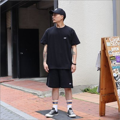 画像2: 【20％OFF】【送料無料】CAPTAIN STREET EMB CAPST スウェットショーツ BLACK キャプテンストリート