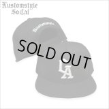 KustomStyle カスタムスタイル CA - CALIFORNIA スナップバックCAP BLACK
