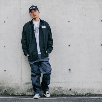 画像9: 【40％OFF】CAPTAIN STREET LOW LIFE L/S ワークシャツ BLACK キャプテンストリート