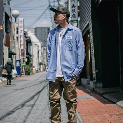 画像8: 【40％OFF】CAPTAIN STREET LOW LIFE L/S ワークシャツ L.BLUE キャプテンストリート