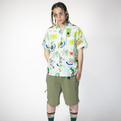 画像6: 【送料無料】Koner Gallery コーナーギャラリー TOMASON -MONSTER'S SUMMER- S/Sアロハシャツ MINT BLUE