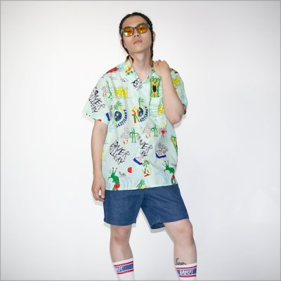 画像7: 【送料無料】Koner Gallery コーナーギャラリー TOMASON -MONSTER'S SUMMER- S/Sアロハシャツ MINT BLUE