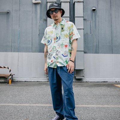 画像8: 【送料無料】Koner Gallery コーナーギャラリー TOMASON -MONSTER'S SUMMER- S/Sアロハシャツ MINT BLUE