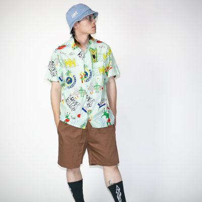 画像9: 【送料無料】Koner Gallery コーナーギャラリー TOMASON -MONSTER'S SUMMER- S/Sアロハシャツ MINT BLUE