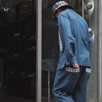 画像11: 【送料無料】KustomStyle カスタムスタイル FACECARD パンツ BLUE