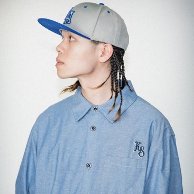 画像6: KustomStyle カスタムスタイル LA-BANDANA スナップバックCAP BLUE/GRAY