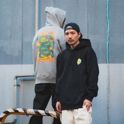 画像7: 【送料無料】CAPTAIN STREET TD P/Oパーカー BLACK キャプテンストリート