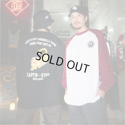 画像7: CAPTAIN STREET 8Ball Raglan L/S Tシャツ BURGUNDY キャプテンストリート