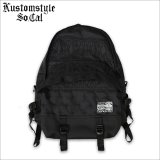 【送料無料】KustomStyle カスタムスタイル BANDANA BACK PACK BLACK/BLACK