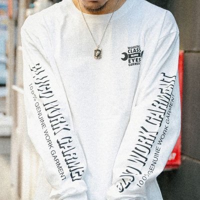 画像7: 【20%OFF】BLUCO ブルコ PRINT L/S TEE -WORKIN CLASS EYES- WHITE/BLACK