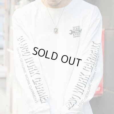 画像7: 【40％OFF】BLUCO ブルコ PRINT L/S TEE -WORKIN CLASS EYES- WHITE/BLACK