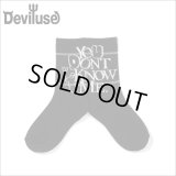 Deviluse デビルユース You Don't Know Me Socks BLACK