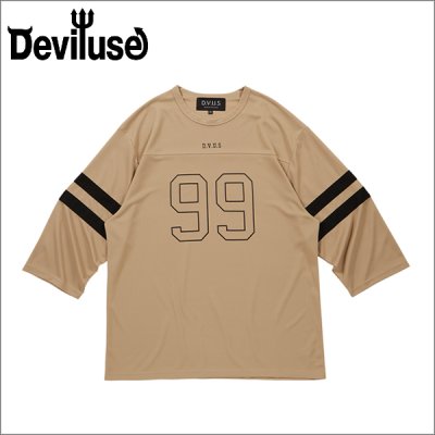 画像1: Deviluse デビルユース Football Tシャツ KHAKI