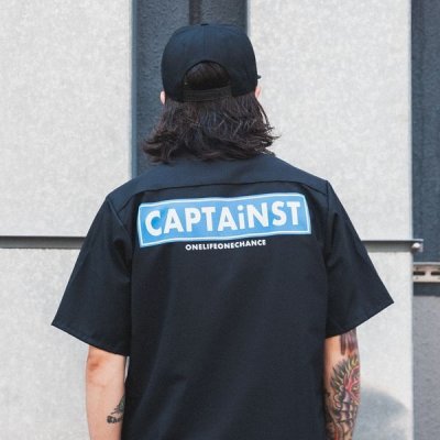画像8: 【20％OFF】【送料無料】CAPTAIN STREET RS S/Sワークシャツ BLACK キャプテンストリート