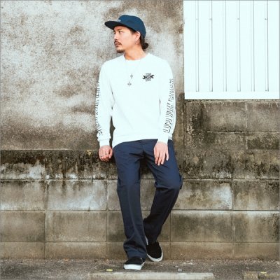 画像10: 【20%OFF】BLUCO ブルコ PRINT L/S TEE -WORKIN CLASS EYES- WHITE/BLACK