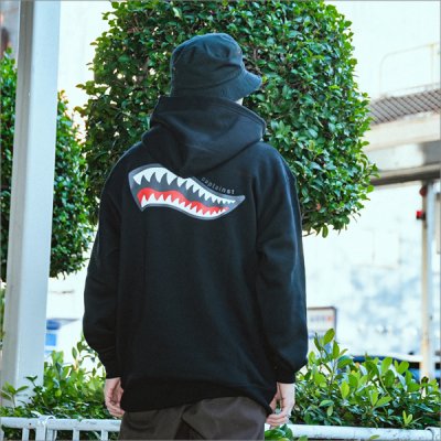 画像7: 【送料無料】CAPTAIN STREET Shark Mouth P/Oパーカー BLACK キャプテンストリート