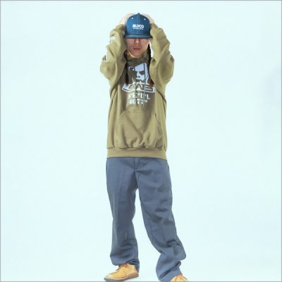 画像6: 【送料無料】SKULL SKATES スカルスケーツ MASH UNIT P/Oパーカー OLIVE