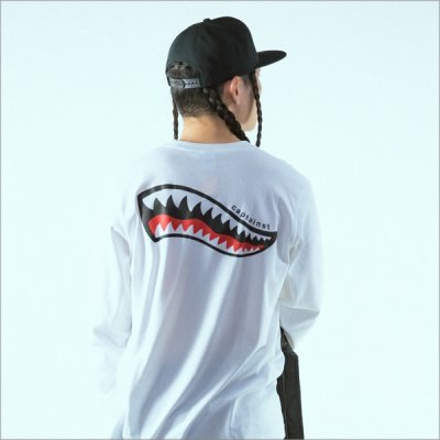 画像9: CAPTAIN STREET Shark Mouth L/S Tシャツ WHITE キャプテンストリート