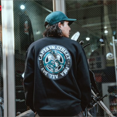 画像12: 【送料無料】CAPTAIN STREET Snake クルーネックスウェット BLACK キャプテンストリート