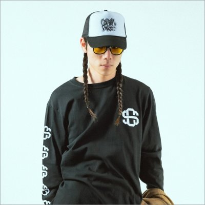 画像6: CAPTAIN STREET Tag メッシュキャップ BLACK/WHITE(黒刺繍) キャプテンストリート