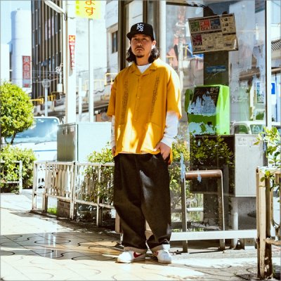 画像4: 【送料無料】KustomStyle カスタムスタイル CARLSBAD S/S オープンカラーシャツ MUSTARD