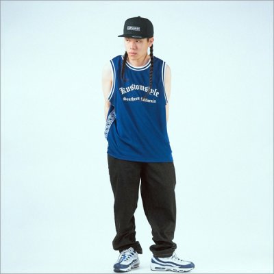 画像6: 【送料無料】KustomStyle カスタムスタイル GARDEN GROVEBASKET TANK JERSEY NAVY