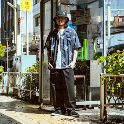 画像5: 【送料無料】BLUCO ブルコ POOLSIDE SHIRT S/S -Tattoo- CHARCOAL