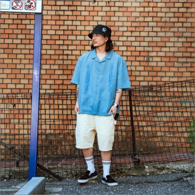 画像4: 【送料無料】KustomStyle カスタムスタイル CARLSBAD S/S オープンカラーシャツ BLUE