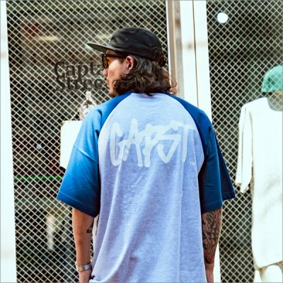 画像12: CAPTAIN STREET CAPST Logo ラグランTシャツ BLUE/ASH キャプテンストリート