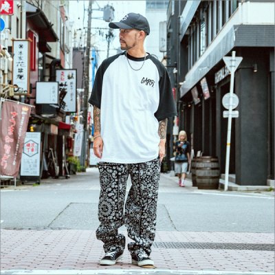 画像9: CAPTAIN STREET CAPST Logo ラグランTシャツ BLACK/WHITE キャプテンストリート