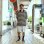 画像5: 【送料無料】KustomStyle カスタムスタイル KARMA BORDER HALF ZIP S/Sシャツ BROWN (5)