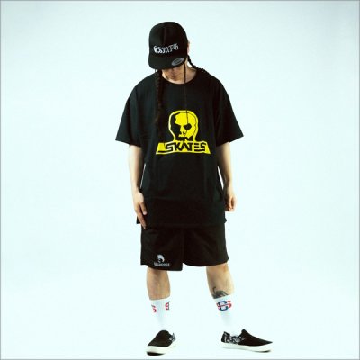 画像6: 【送料無料】SKULL SKATES スカルスケーツ BURBS Tシャツ BLACK/YELLOW