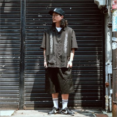 画像5: 【送料無料】KustomStyle カスタムスタイル CARLSBAD S/S オープンカラーシャツ BLACK