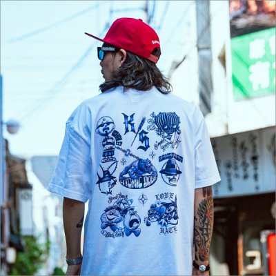 画像7: KustomStyle カスタムスタイル TATTOO FLASH Tシャツ WHITE