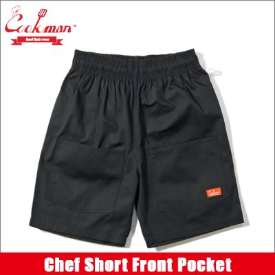 画像1: COOKMAN クックマン Chef ショーツ Front Pocket Ripstop BLACK