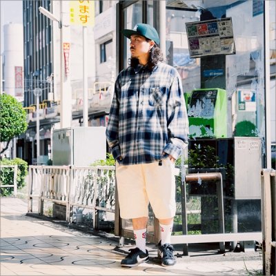 画像7: 【送料無料】KustomStyle カスタムスタイル STARLITE L/Sチェックシャツ GREEN/NAVY