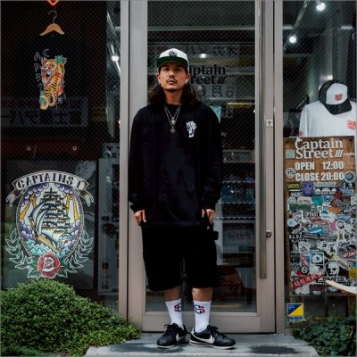 画像6: KustomStyle カスタムスタイル P.L.O SKULL L/S Tシャツ BLACK