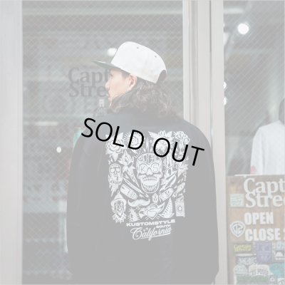 画像7: KustomStyle カスタムスタイル P.L.O SKULL L/S Tシャツ BLACK