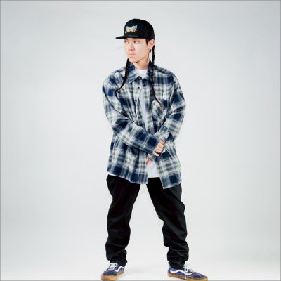 画像8: 【送料無料】KustomStyle カスタムスタイル STARLITE L/Sチェックシャツ GREEN/NAVY