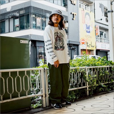 画像7: BLUCO ブルコ HEAVY DRY COTTON PRINT L/S TEE -Artwork by 遊鷹- WHITE