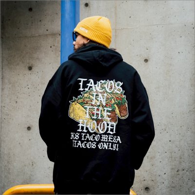 画像6: 【送料無料】KustomStyle カスタムスタイル TACO MESA プルオーバーパーカー BLACK