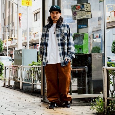 画像9: 【送料無料】KustomStyle カスタムスタイル STARLITE L/Sチェックシャツ GREEN/NAVY