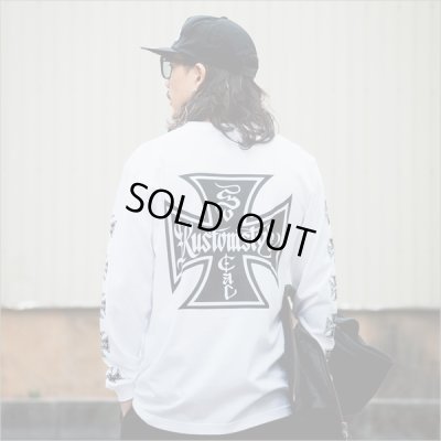 画像10: KustomStyle カスタムスタイル IRON CROSS L/S Tシャツ WHITE