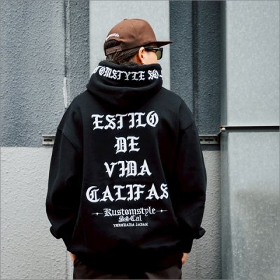 画像9: 【送料無料】KustomStyle カスタムスタイル ESTILO CALIFAS プルオーバーパーカー BLACK