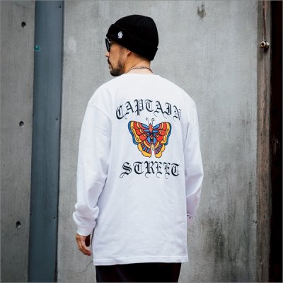画像8: CAPTAIN STREET Butterfly L/S Tシャツ WHITE キャプテンストリート