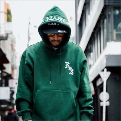 画像12: 【送料無料】KustomStyle カスタムスタイル ESTILO CALIFAS プルオーバーパーカー GREEN