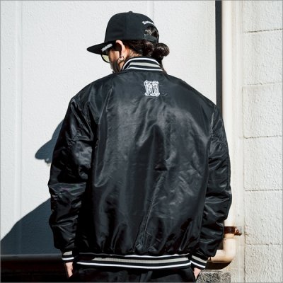 画像8: 【送料無料】KustomStyle カスタムスタイル CHAVO LOGO NYLON STADIUM JKT BLACK