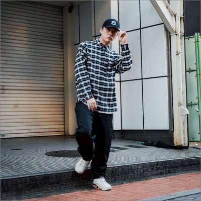 画像6: 【送料無料】CAPTAIN STREET CAPTAINST CHECK L/S シャツ BLACK キャプテンストリート